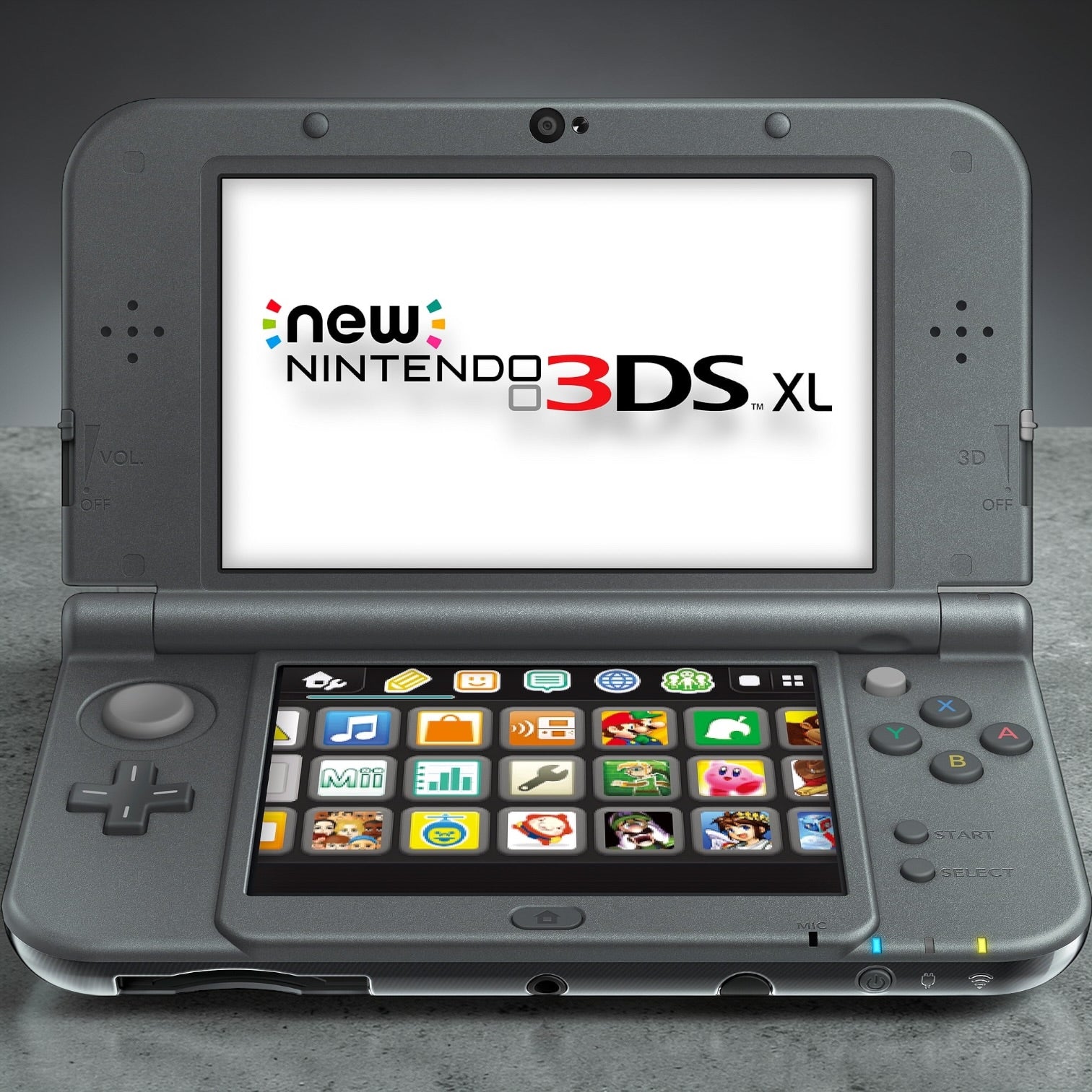 Grey New 3dsxl TOP IPS